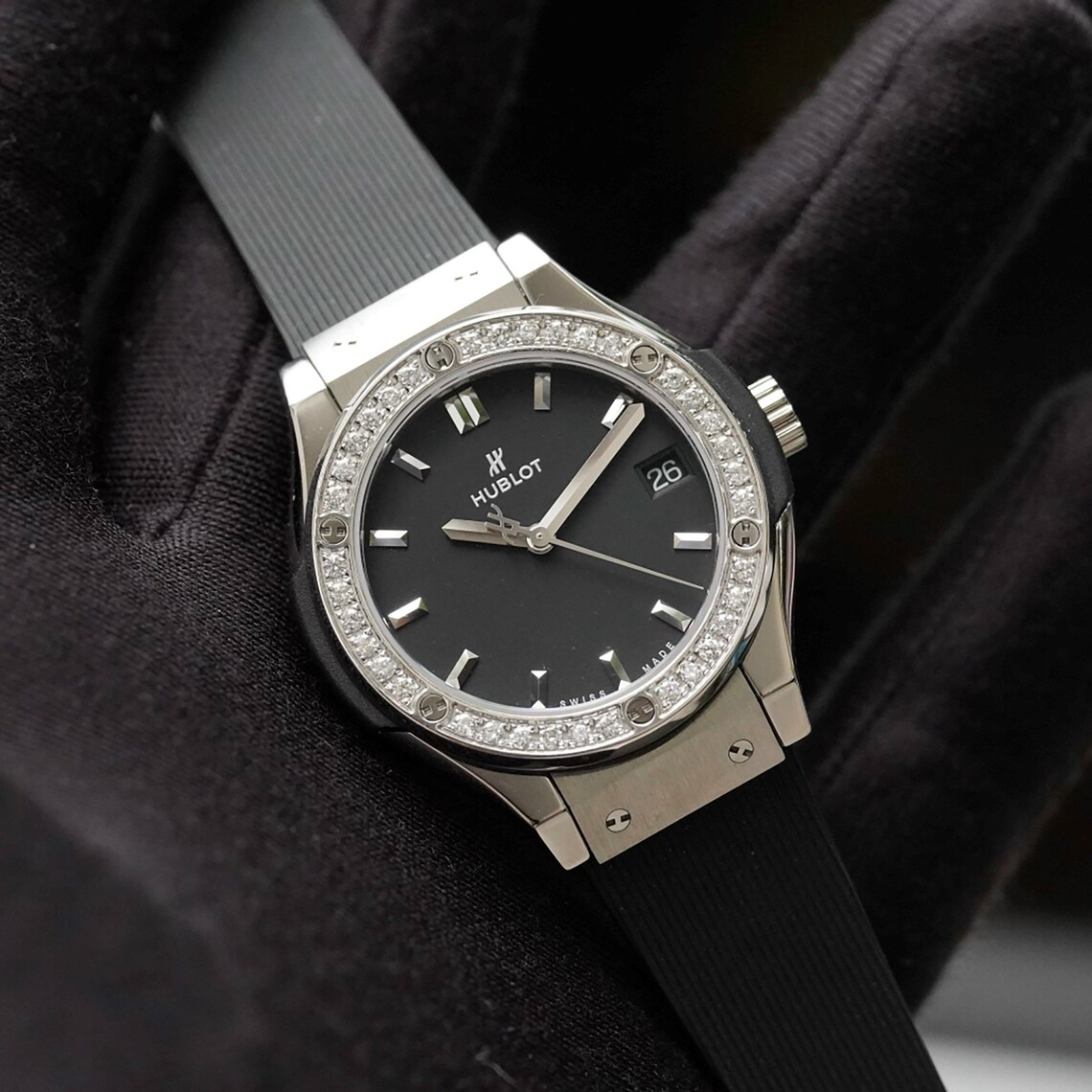 Replica Hublot Classic Fusion Titanium Black Dial Unisex Watches