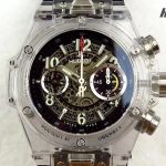 SF Factory Replica Hublot Big Bang Unico Sapphire Transparent Watch – The Water Ghost in Concrete Jungle