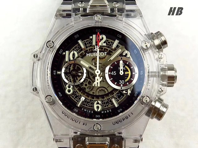 SF Factory Replica Hublot Big Bang Unico Sapphire Transparent Watch – The Water Ghost in Concrete Jungle