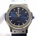 JJ High Quality Replica Hublot Classic Fusion 511.NX.7070.LR Titanium Blue with Clone HUB1112 Automatic