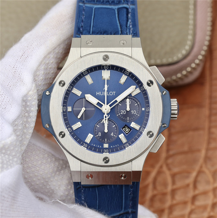 V6 Factory Replica Hublot Big Bang Evolution Blue Watch with Asia Valjoux 7750 Movement