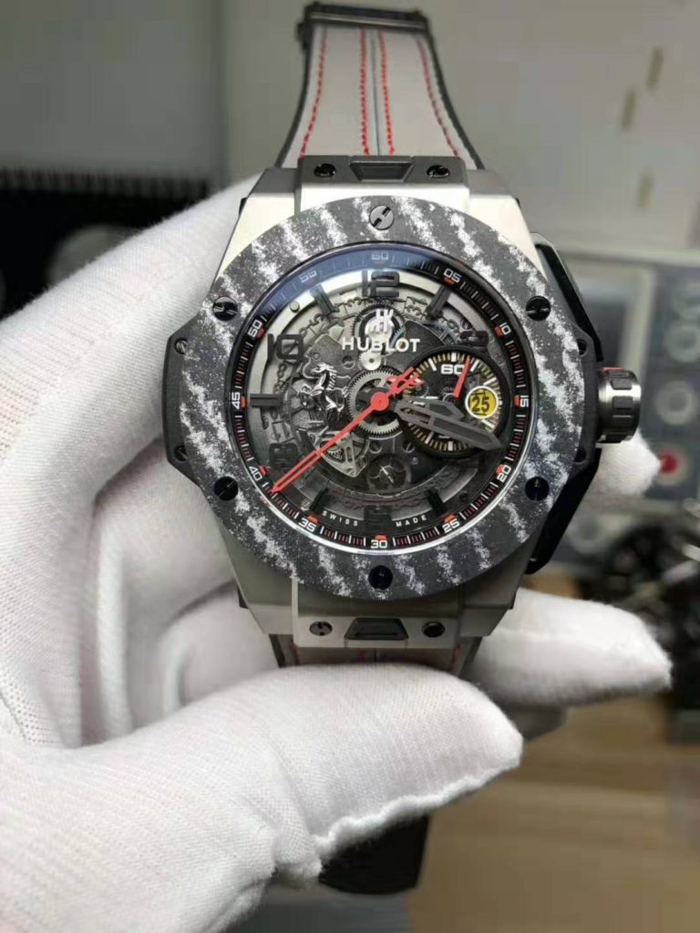 V6 Factory Replica Hublot Big Bang Ferrari Titanium Carbon Bezel with Asia Valjoux 7750