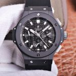 V6 Factory Classic Replica Hublot Big Bang 44mm Black Ceramic Watch with Carbon Dial