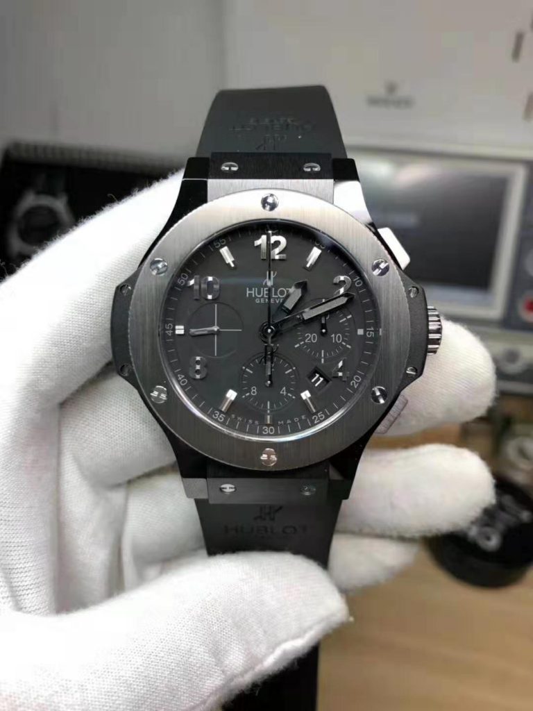 V6 Factory Replica Hublot Big Bang Ceramic Watch with Titanium Bezel Clone HUB4100 Movement